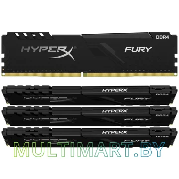Оперативная память HyperX Fury 4x32GB DDR4 PC4-19200 (HX424C15FB3K4/128)
